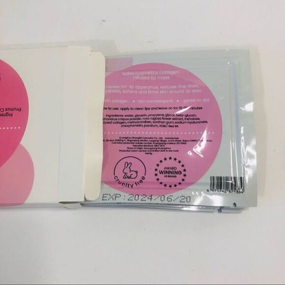 babe beauty lip all natural collagen infused lip mask pack of 5 - Picture 4 of 4